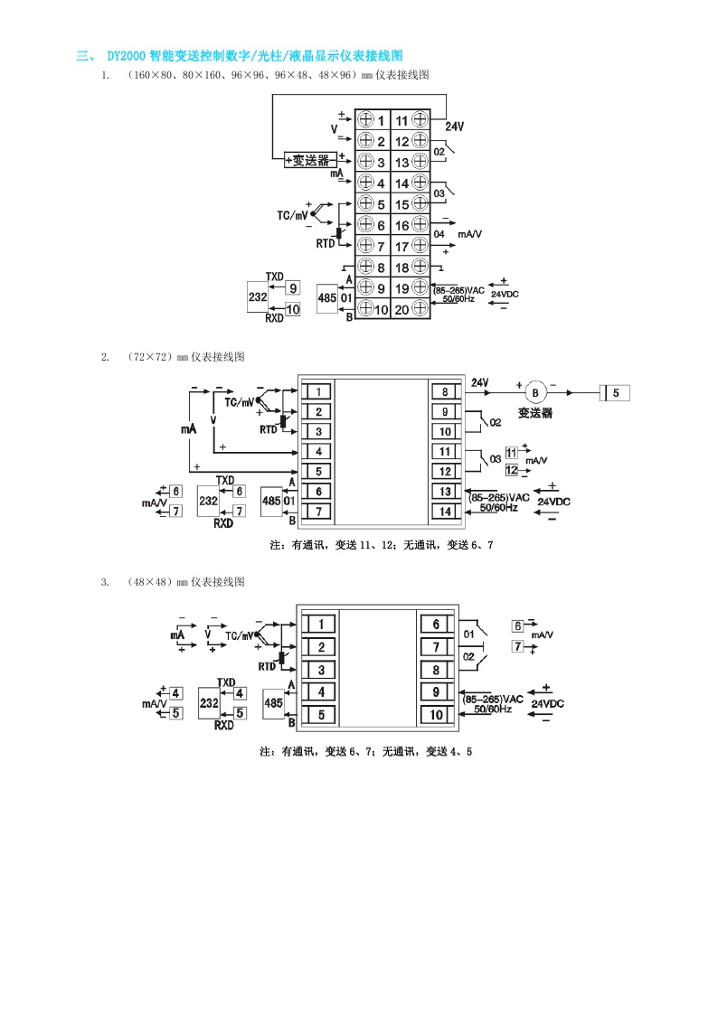 DY21BL、DY29BL、DY2000（BL）液晶显示变送控制数字仪表