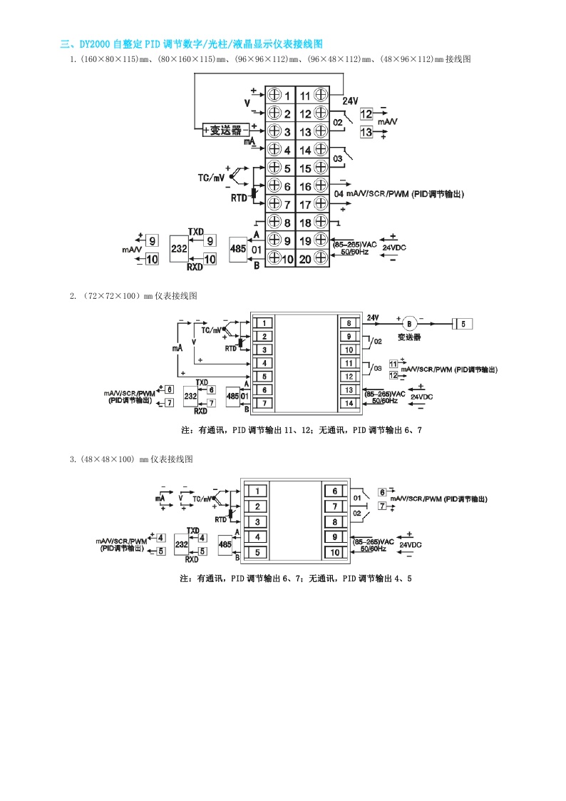 东辉仪表DY2000（A/GA）自整定PID调节数字/光柱显示仪