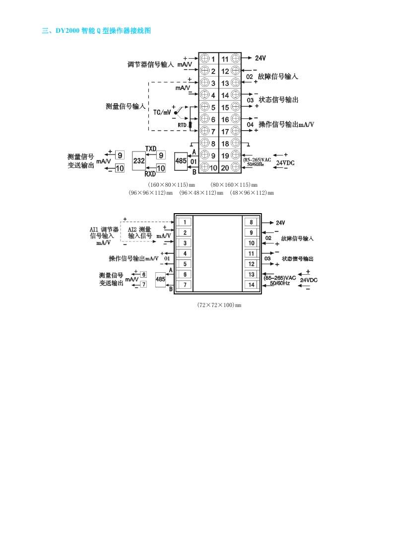 东辉仪表DY2000（Q/GQ）智能Q型操作器