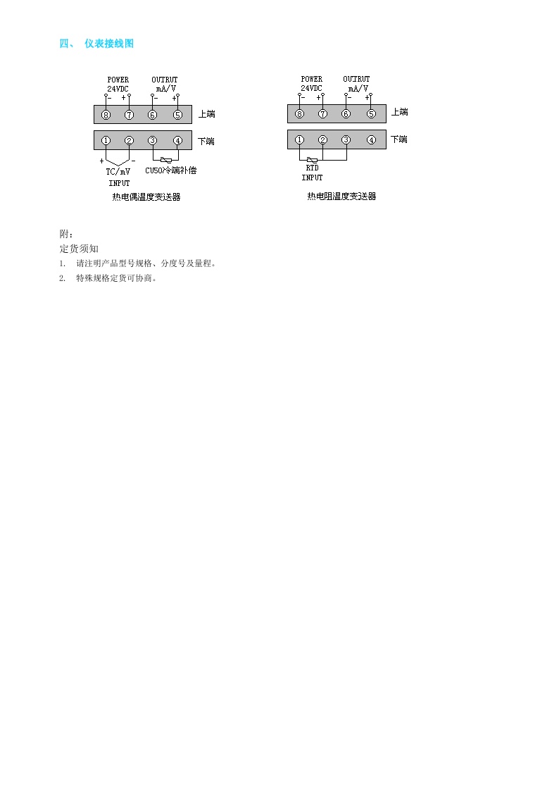 东辉仪表DYR（BWZ）系列卡装温度变送器